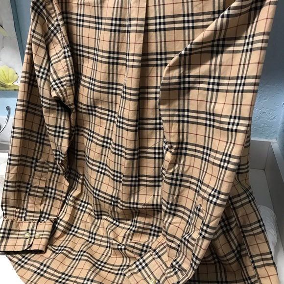 Burberry Beige and Black Plaid Men's Shirt - Picture 6 of 6